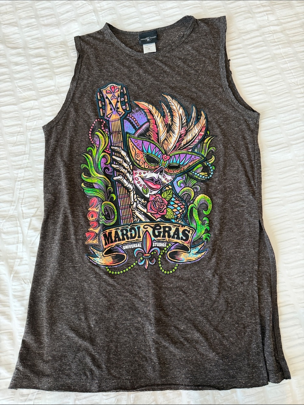 Mardi Gras Graphic Muscle Tank Top